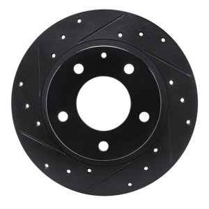 Ford Probe Brake Rotor (1) - Rear Left - R1 Concepts - Drilled & Slotted - Black - `93-`03